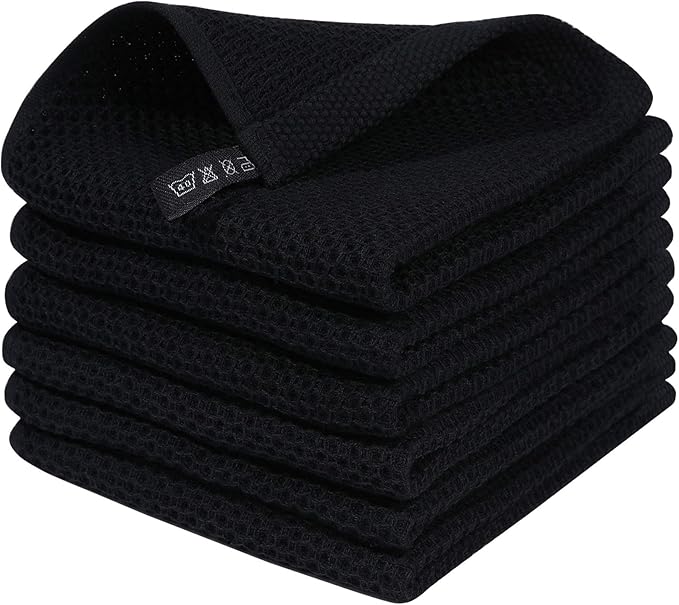 Homaxy 100% Cotton Waffle Weave Kitchen Dish Cloths, Ultra Soft Absorbent Quick by Homaxy