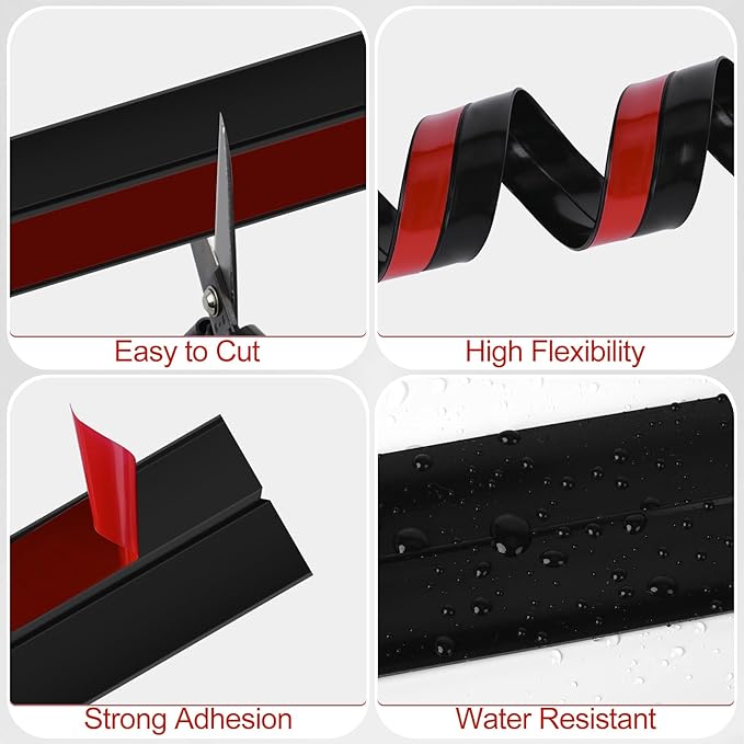 MYFAMIREA Door Weather Stripping 1IN x 20FT Door Draft Stopper Seal Tape - Image 4