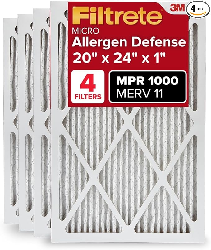 Filtrete 20x24x1 AC Furnace Air Filter, MERV 11, MPR 1000, Micro Allergen by Filtrete