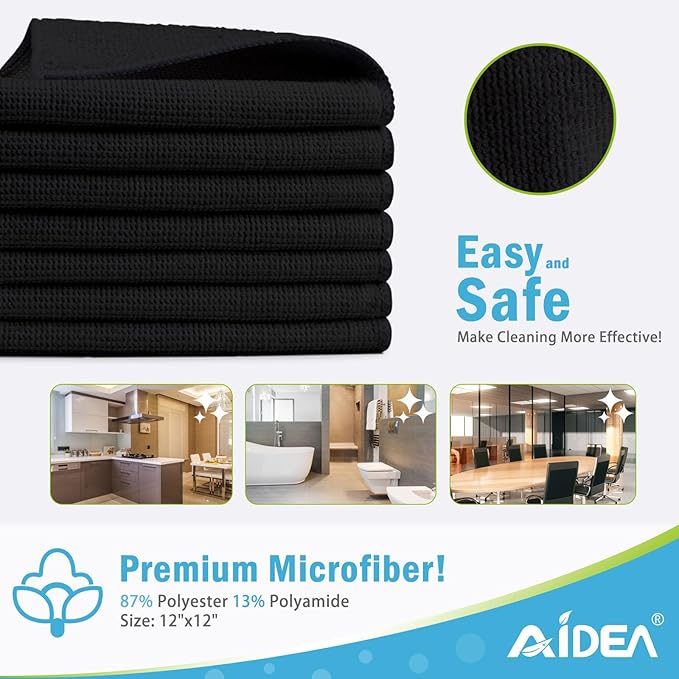 AIDEA Microfiber Cleaning Cloth-24PK, Soft Microfiber Towels - Image 2
