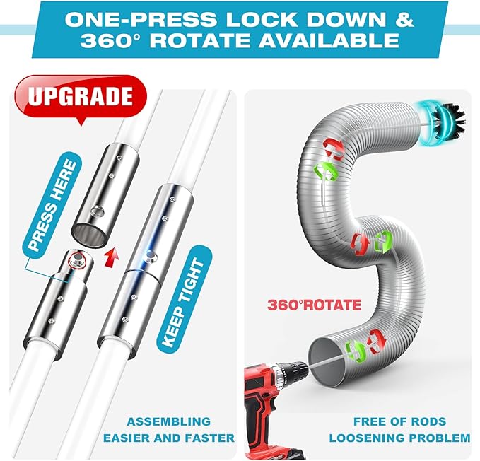 Sealegend 15 Feet Dryer Vent Cleaner Kit/Lint Remover/Upgraded Flexible - Image 4