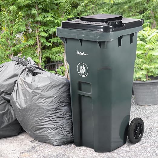 32 Gallon Trash Can with Wheels Outdoor Trash Can with Lid and Wheels - Image 6
