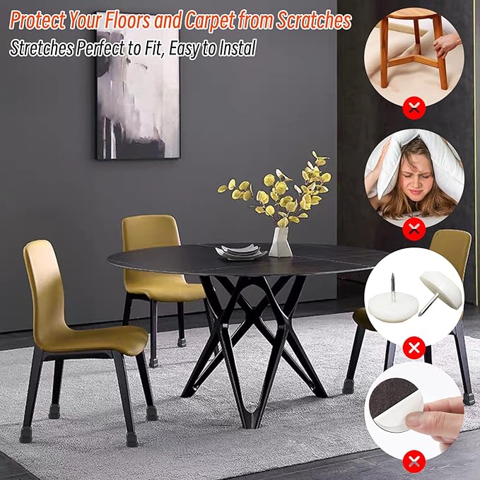 Ezprotekt 24 Pcs Chair Leg Sliders - Image 5