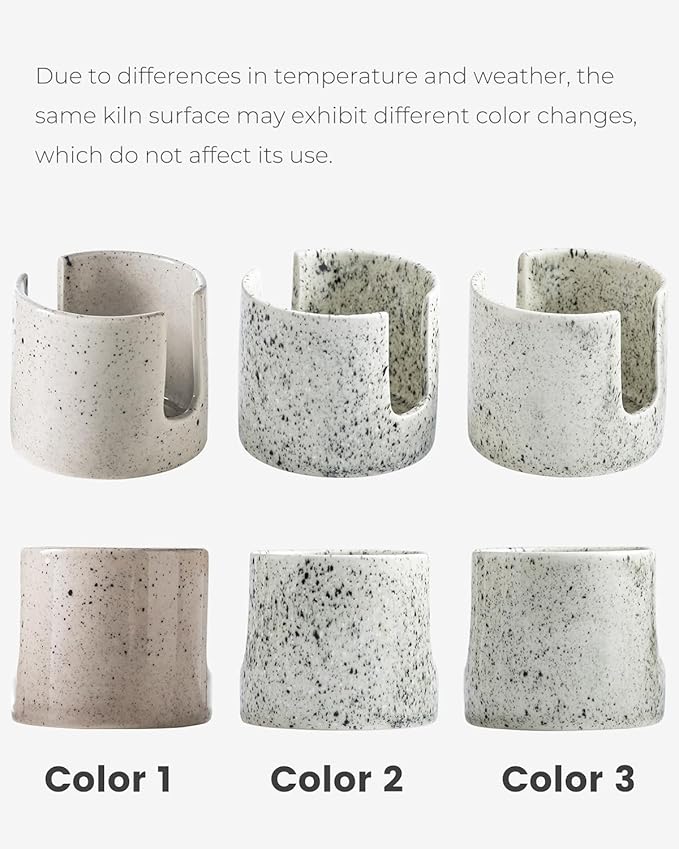 Kitchen Sink Sponge Holder, Dish Sponge Rack Ceramic Brush Holder Farmhouse - Image 3