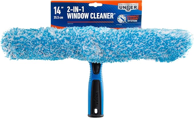 Unger Professional Connect and Clean 2-in-1 Squeegee and Scrubber, 14” Window - Image 7