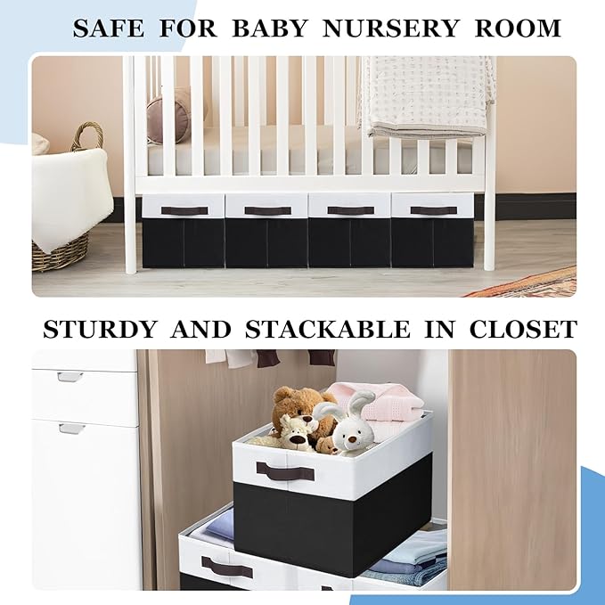 Criusia 6 Pack Closet Organizers and Storage Bins, Cute Dorm Room Essentials - Image 5