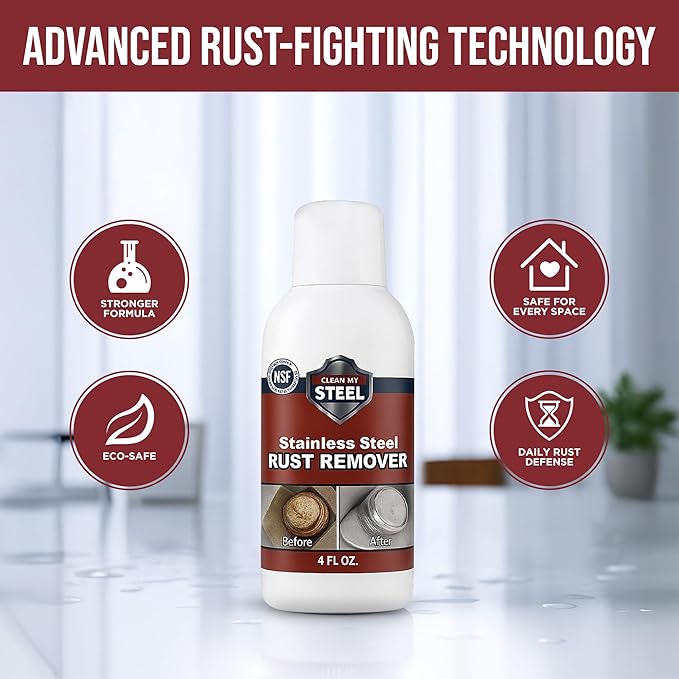 CLEAN MY STEEL Professional Stainless Steel Rust Stain Remover and Cleaner | - Image 8