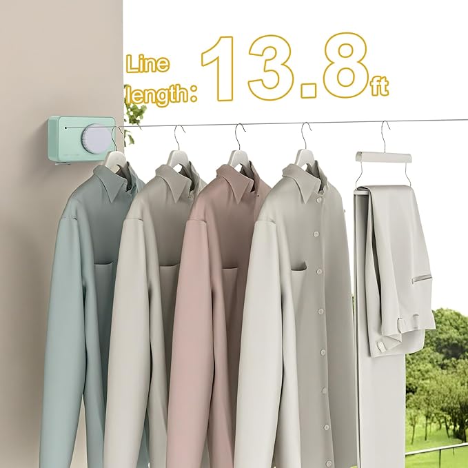 Retractable Clothesline Indoor/Outdoor, Anti-Sag - Image 8