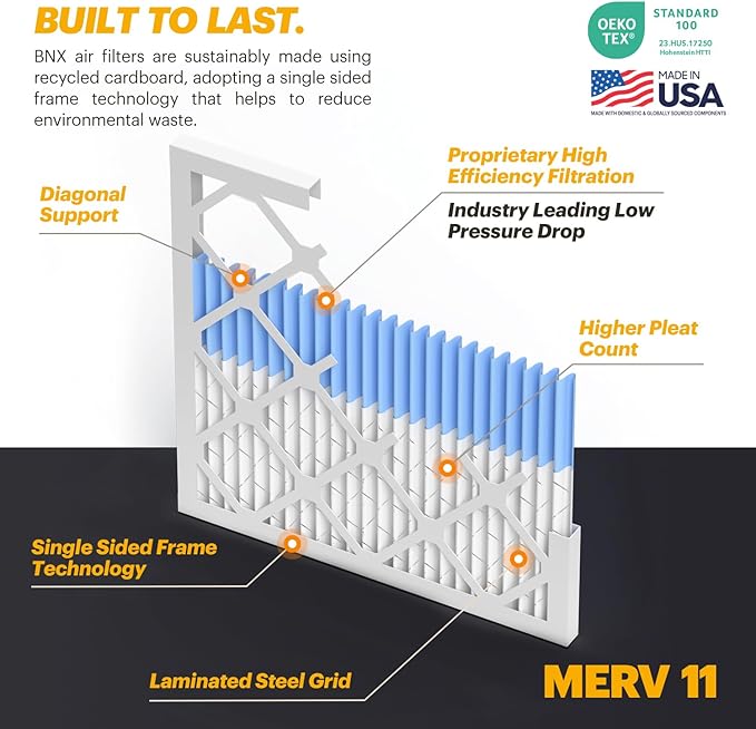 BNX TruFilter 14x18x1 Air Filter MERV 11 - Image 4