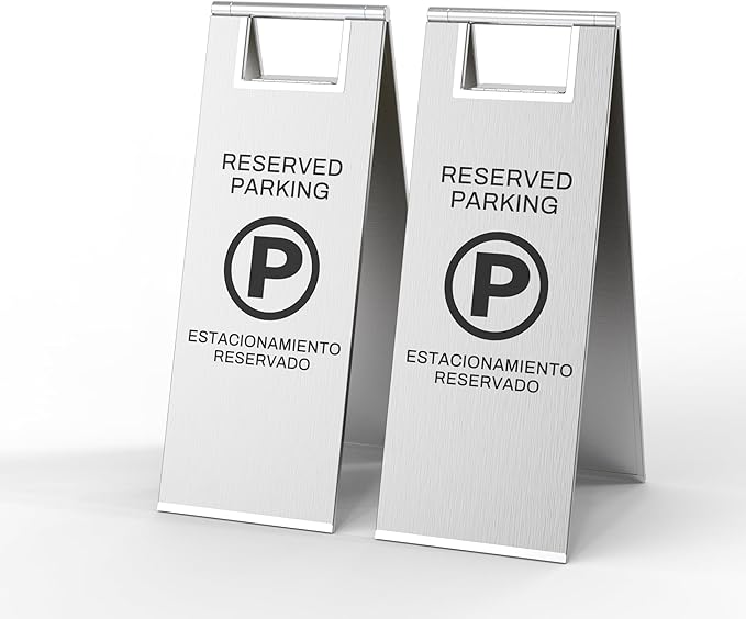 Reserved Parking Sign – Foldable Heavy Duty Plastic A-Frame by CrazyAnt