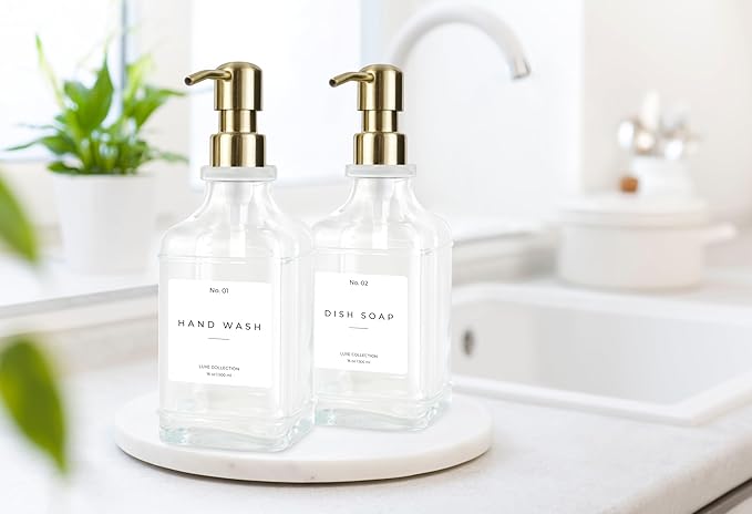 Emerson Essentials Soap Dispenser, Dish Soap Dispenser, Soap Bottle Set - Image 4