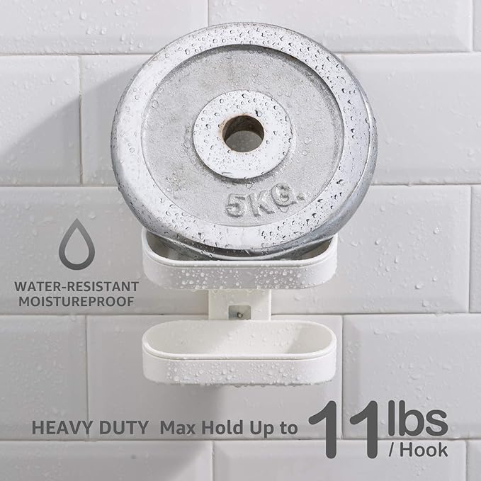 LEVERLOC Soap Dish Holder for Shower Double Layer Suction Cup Wall Mounted - Image 4