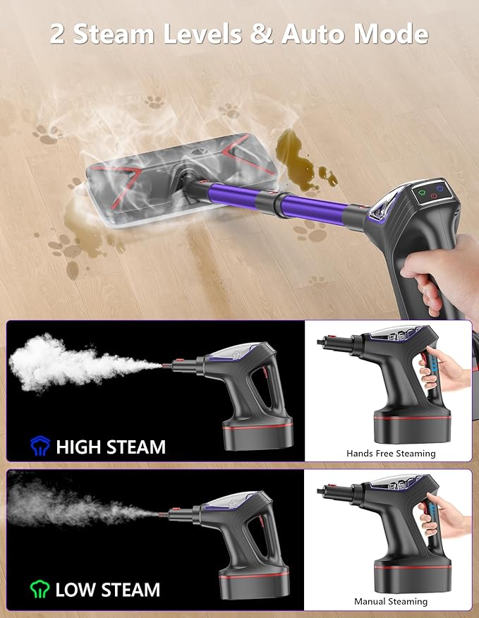 Steam Mop for Floor Cleaning, Heavy Duty 29-in-1 Steam Cleaner for Home - Image 7