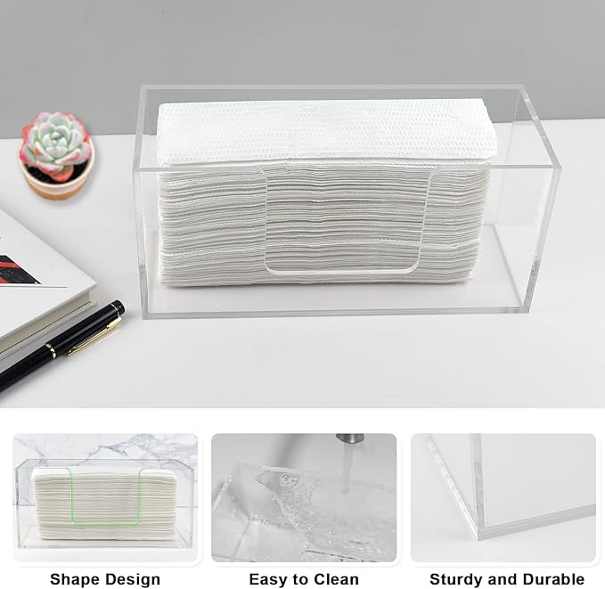 1Pack Acrylic Paper Towel Dispenser, Napkin Holder - Image 2