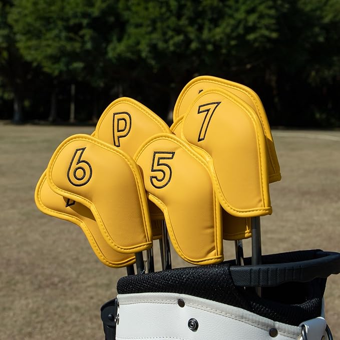 Montela Golf Iron Covers, Golf Iron Head Covers Leather Golf Iron Covers Set - Image 8