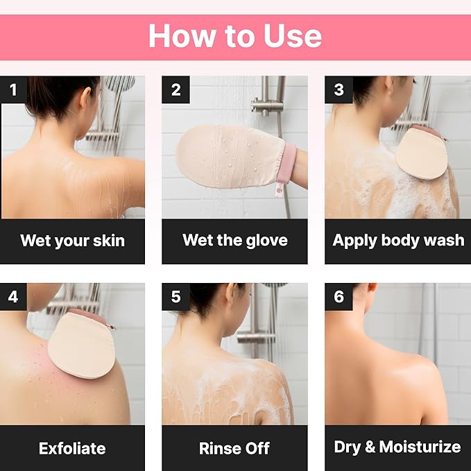 – Vegan Silk Exfoliating Glove for Face, and Hands | Natural Body Scrubber for - Image 4
