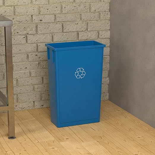 23 Gallon Blue Recycle Slim Jim Trash Can - Image 3