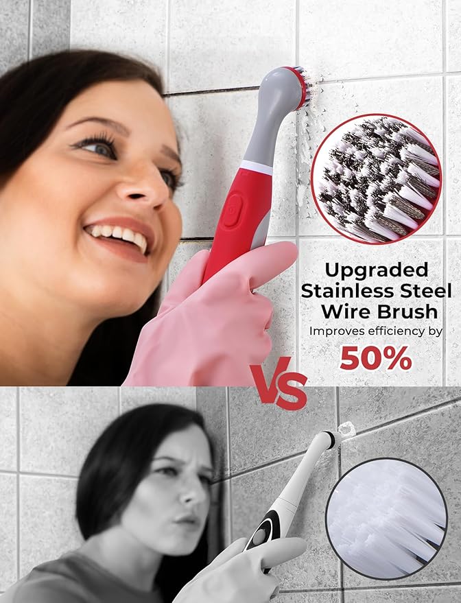Sweepulire Electric Grout Brush, Battery Operated Power Scrubber - Image 3