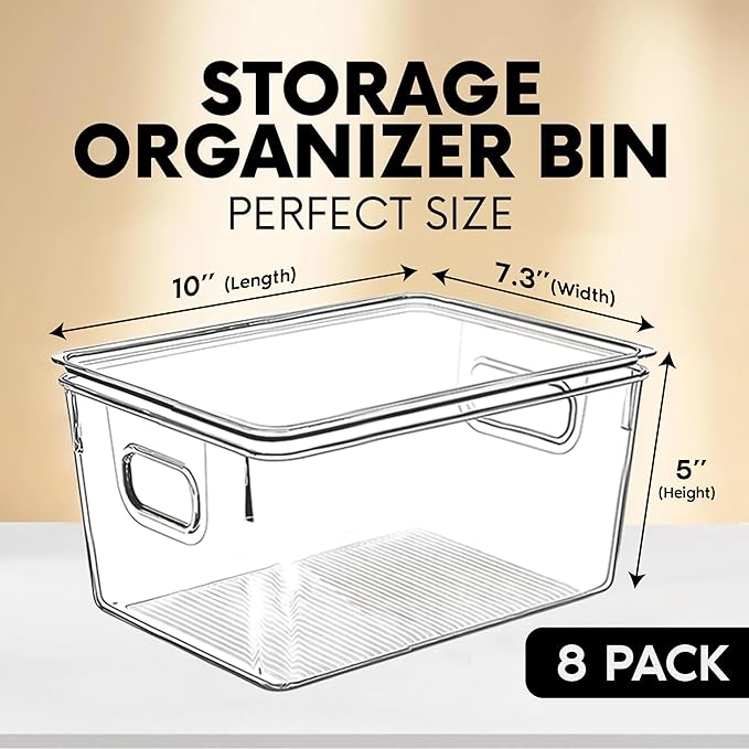 Clear Plastic Storage Bins - Image 2