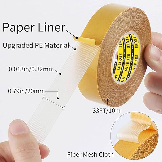 2Pack Double Sided Tape Heavy Duty, 0.79" x 33FT, Universal High Tack Strong - Image 2