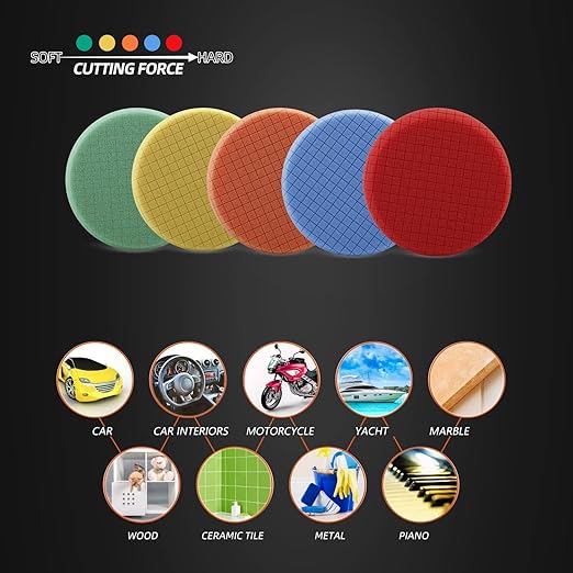 Buffing Polishing Pads, SPTA 5Pc 3.5 Inch Face - Image 9
