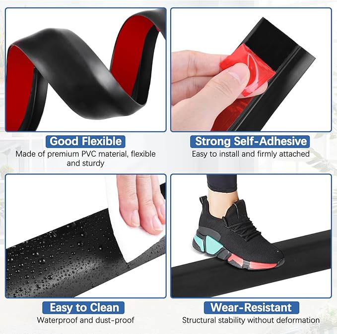 Vinyl Door Threshold Flooring Transition Strip Self Adhesive Carpet Edging Strip - Image 3