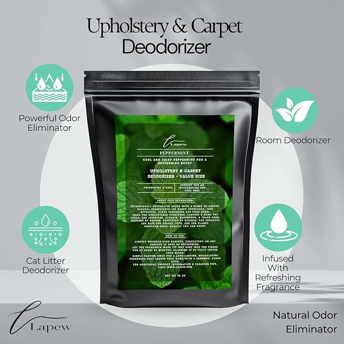 Peppermint Carpet Freshener Powder Refill 36 oz | Powerful Odor Eliminator - Image 3