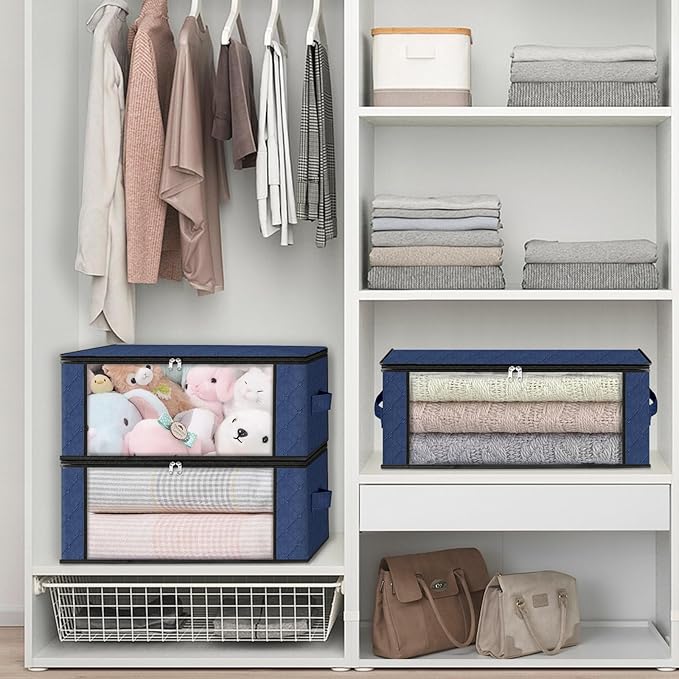 HomeHacks Storage 8-Pack Clothes Organizer Storage Bags Foldable Storage Box - Image 6