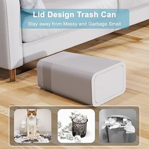N. NETDOT 3 Pack 10 Liter / 2.6 Gallon Bathroom Trash Can, Small Trash Can - Image 5