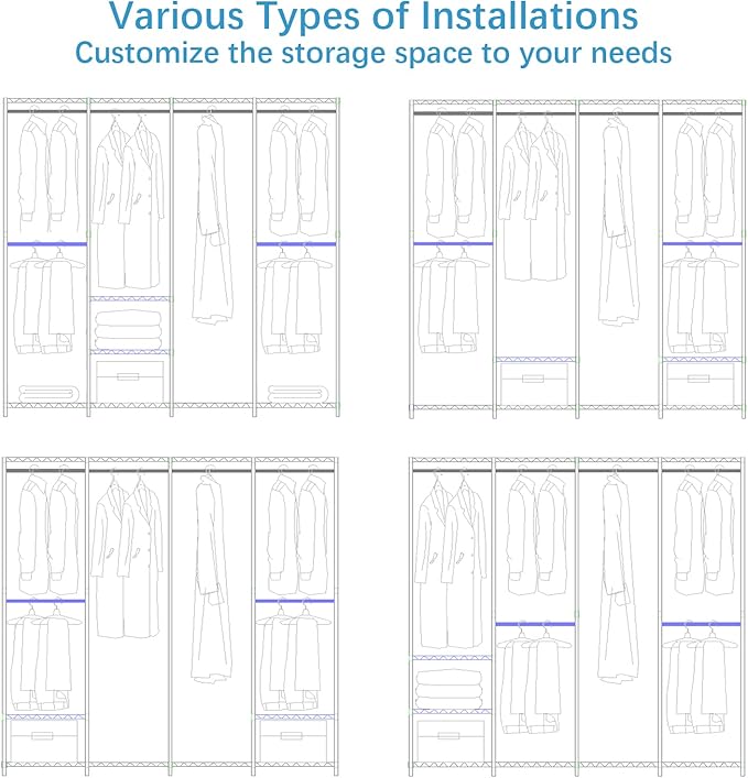 VIPEK V40 Wire Garment Rack Heavy Duty Clothes Racks - Image 7