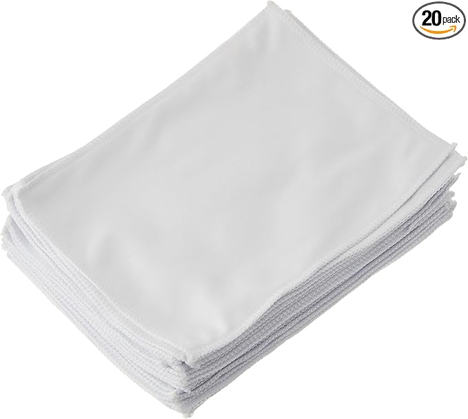 20 Bulk 7" x 5" Blank Tech Cleaning Micro-Fiber Cloths by Sea+View+Treasures