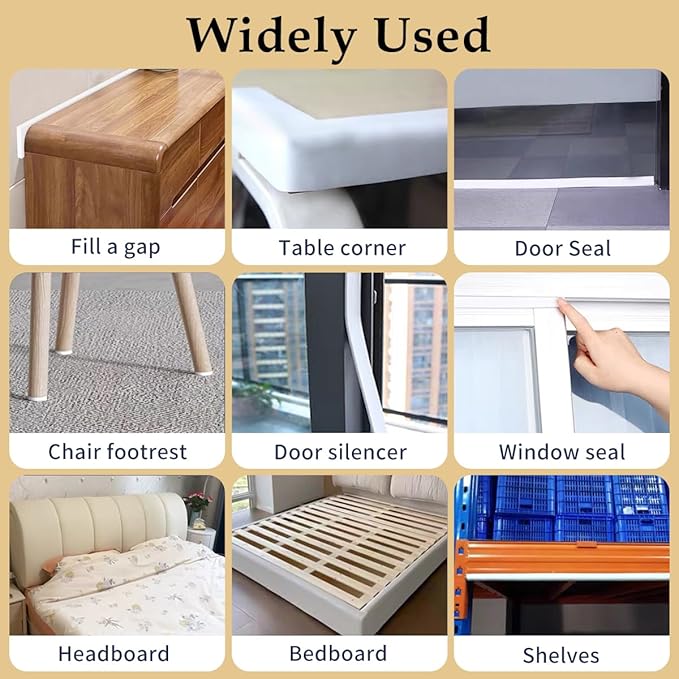 Weather Stripping Door Seal White, 1Inch Wide X 1/4 Inch Thick, Air Conditioner - Image 7