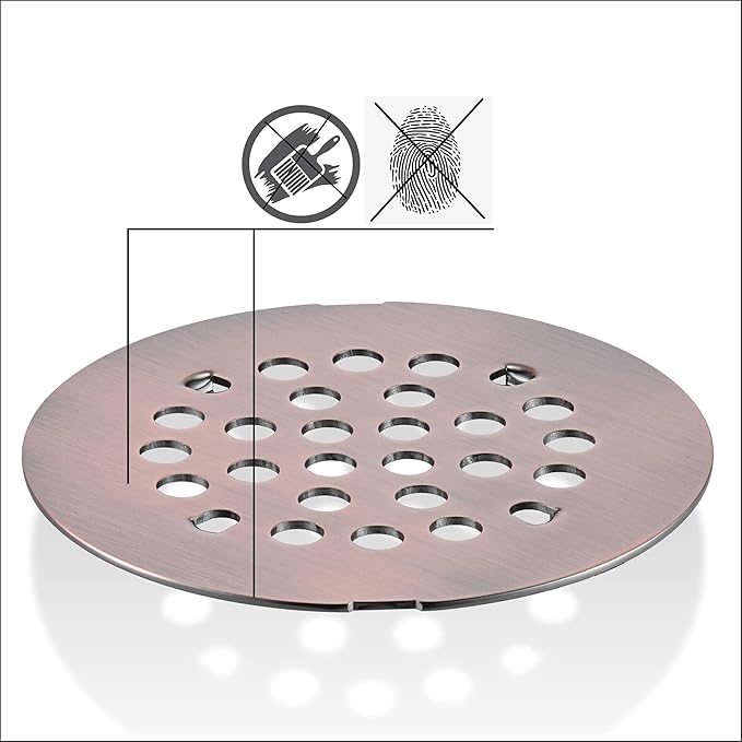 rrajj 4-1/4 Inch Round Snap-in Shower Floor Drain Cover Replacement Cover - Image 3