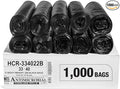 Aluf Plastics High Density Trash Bags, 33 Gallon, 22 Micron, by AlufPlastics