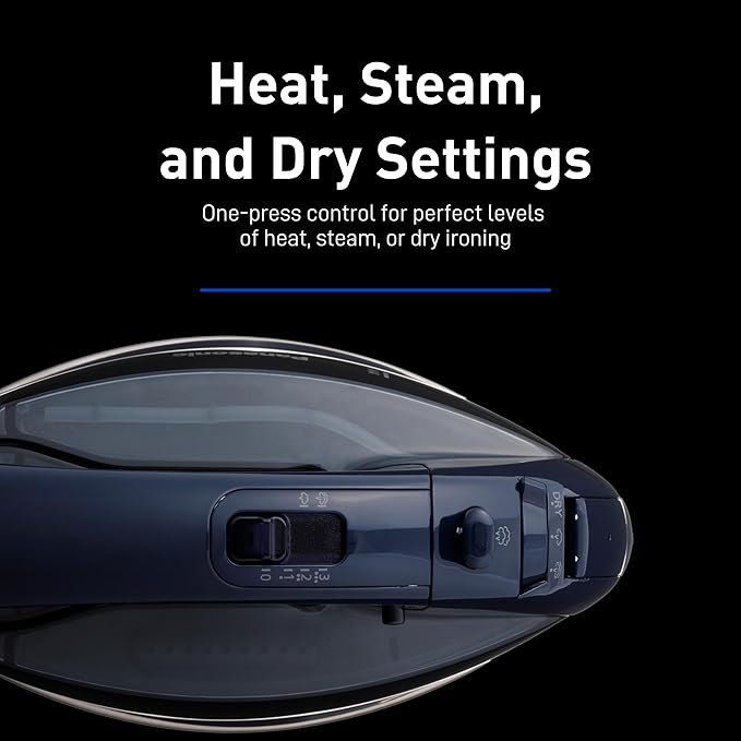 Panasonic NI-WL700A Cordless Steam/Dry Iron, 1500W Wide Stainless Steel Plate - Image 6