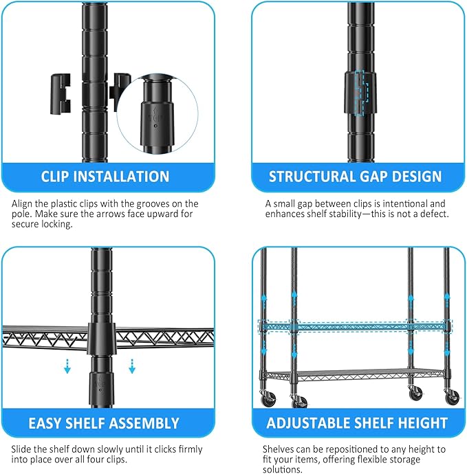 IZEUK Heavy Duty Rolling Garment Rack - Image 3