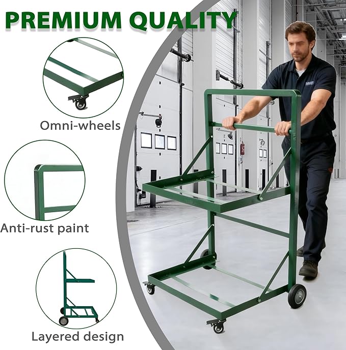 Recycling Cart, 2-Tier Recycle Bin Cart - Image 4