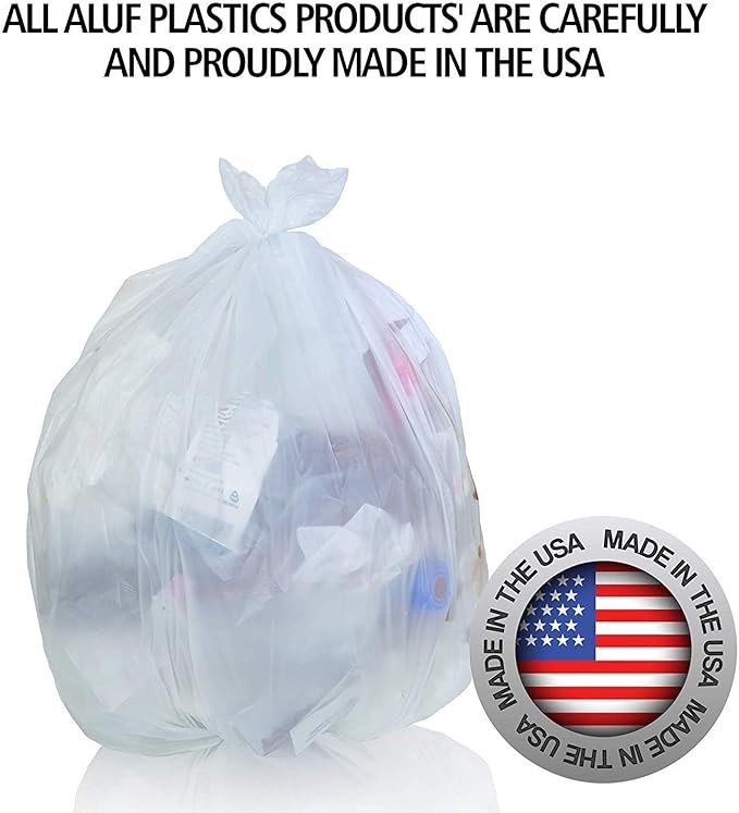 Aluf Plastics High Density Trash Bags, 60 Gallon, 22 Micron, - Image 7