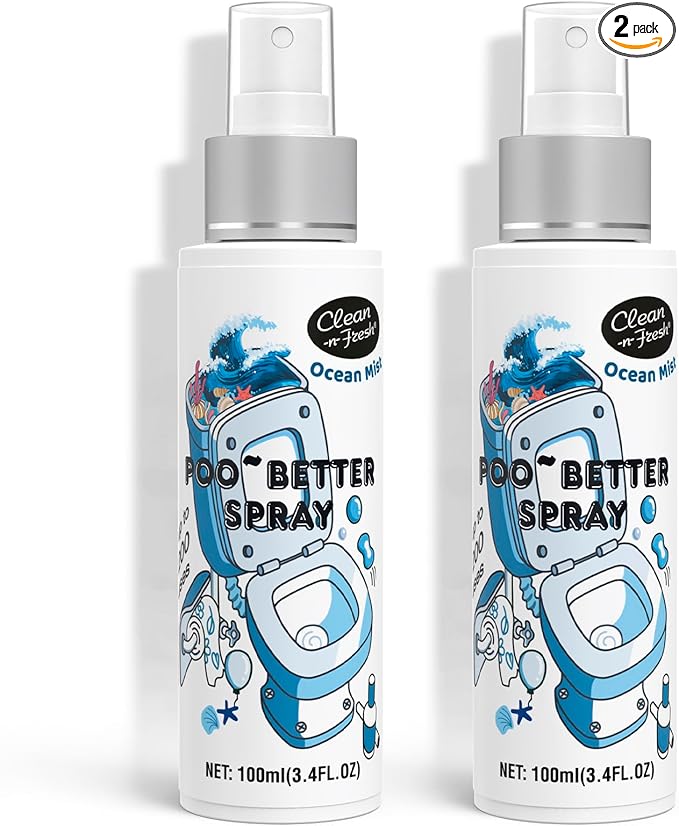Clean-n-Fresh Toilet Spray, Ocean Mist, Air Freshener Bathroom Spray, Toilet by Clean-n-Fresh