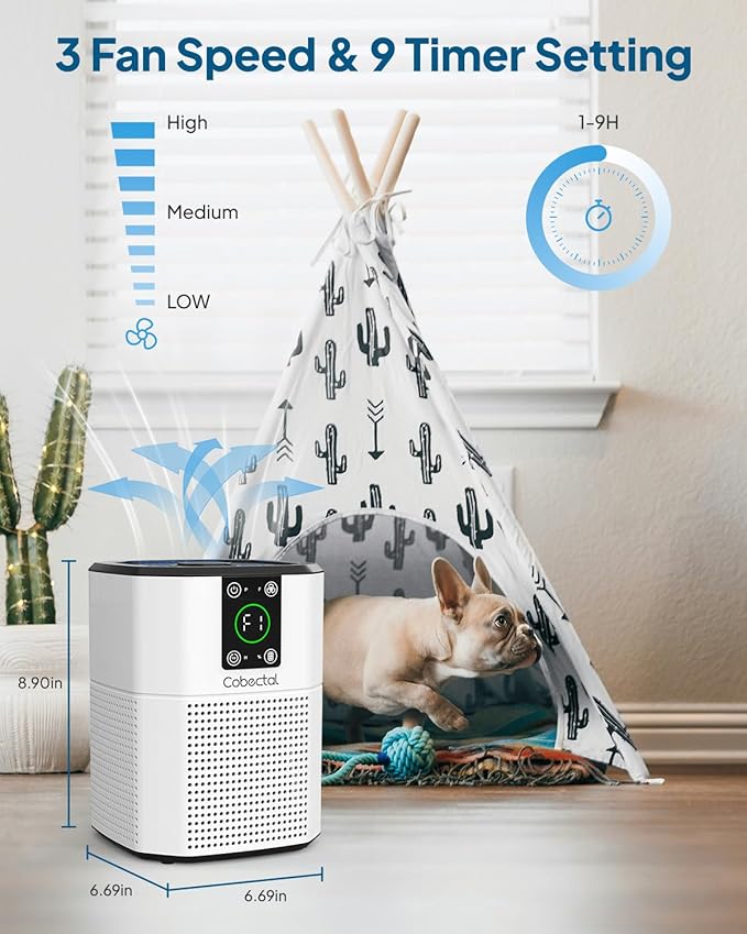 Air Purifier for Home Bedroom, Cobectal Room Air Cleaner - Image 7