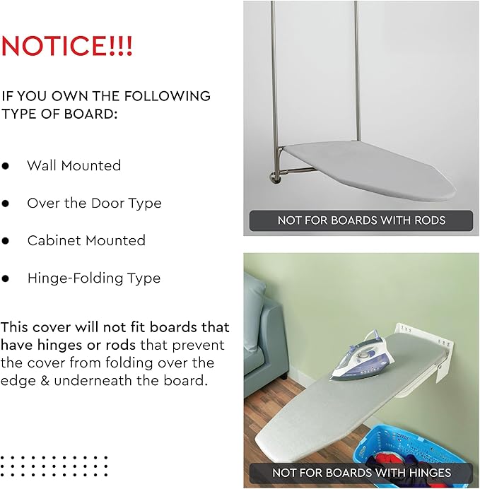 Encasa XO Ironing Board Cover and Pad 54"x15" - Image 7