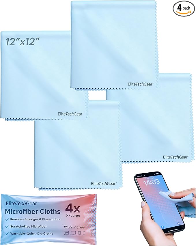 Elite Screens Microfiber Cleaning Cloth by EliteTechGear