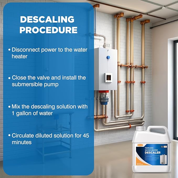 Tankless Water Heater Descaler, Highly Effective Descaler Restores Heating - Image 6