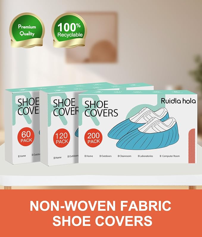 Shoe Covers Disposable 60 Pack, Non-Woven Booties - Image 8
