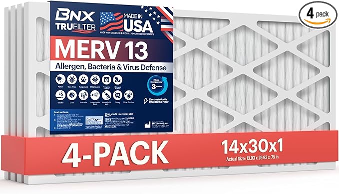 BNX TruFilter 14x30x1 Air Filter MERV 13 by BNX