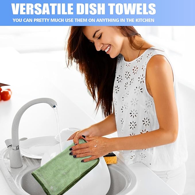KinHwa Kitchen Washcloths for Dishes Absorbent Microfiber Dish Cloths Quick Dry - Image 3
