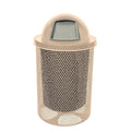COATEDOUTDOORFURNITURE RDT-P-TAN Heavy Duty Round Trash Receptacle by CoatedOutdoorFurniture