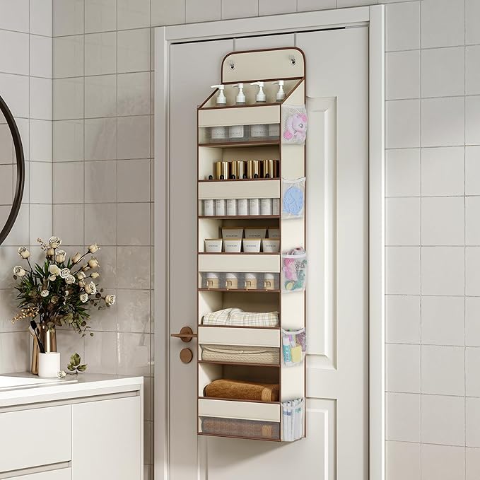 LAMU 5 Tier Over the Door Organizer Hanging, 5 Large Pockets and 10 Side - Image 8
