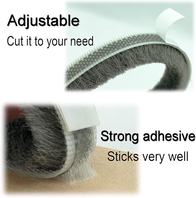 32ft Door Weather Stripping Door Seal Strip Brush - Image 3