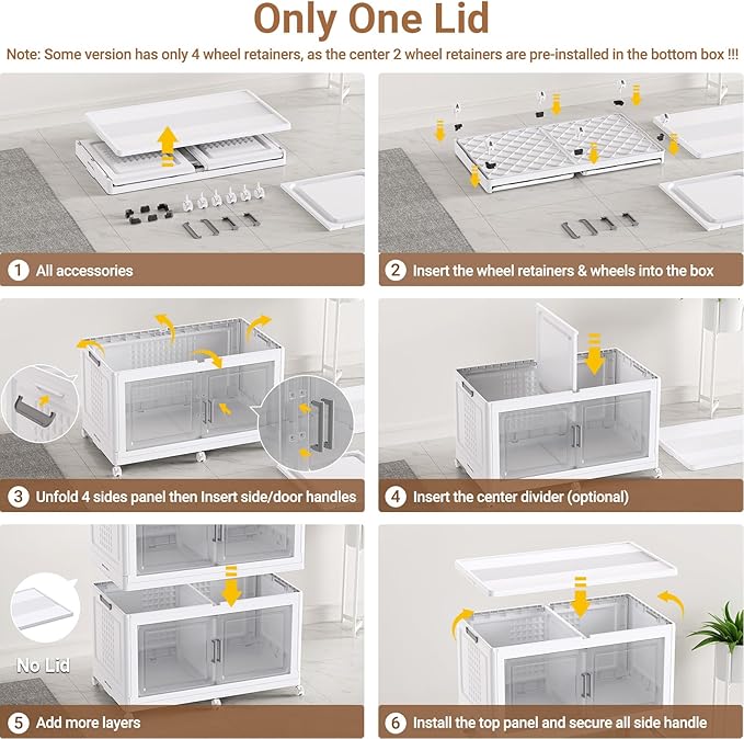 BROVIEW 52.7"H 150Gal Plastic Storage Bins - Image 8